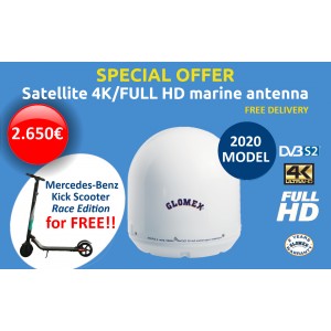 MARS 4 - ANTENA TV DE SATÉLITE - 60cm - 4 SALIDAS - FULL HD DVB-S2  - MODELO 2020